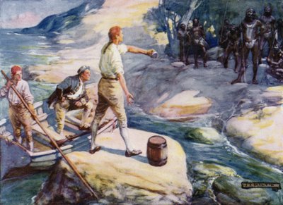 George Bass et Matthew Flinders rencontrent un groupe d
